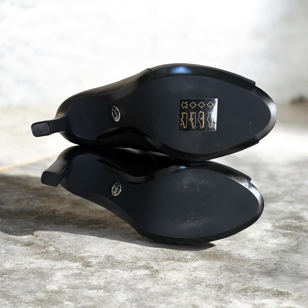 NWOT Michael Kors Black Lawson Open Toe Stiletto Heel Ankle Boots! Size 6! - Picture 7 of 12